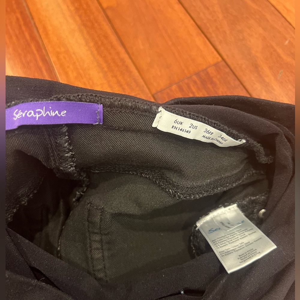 Seraphine Maternity Black Jeans Size 2